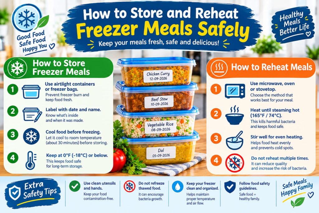How to Store and Reheat Freezer Meals Safely