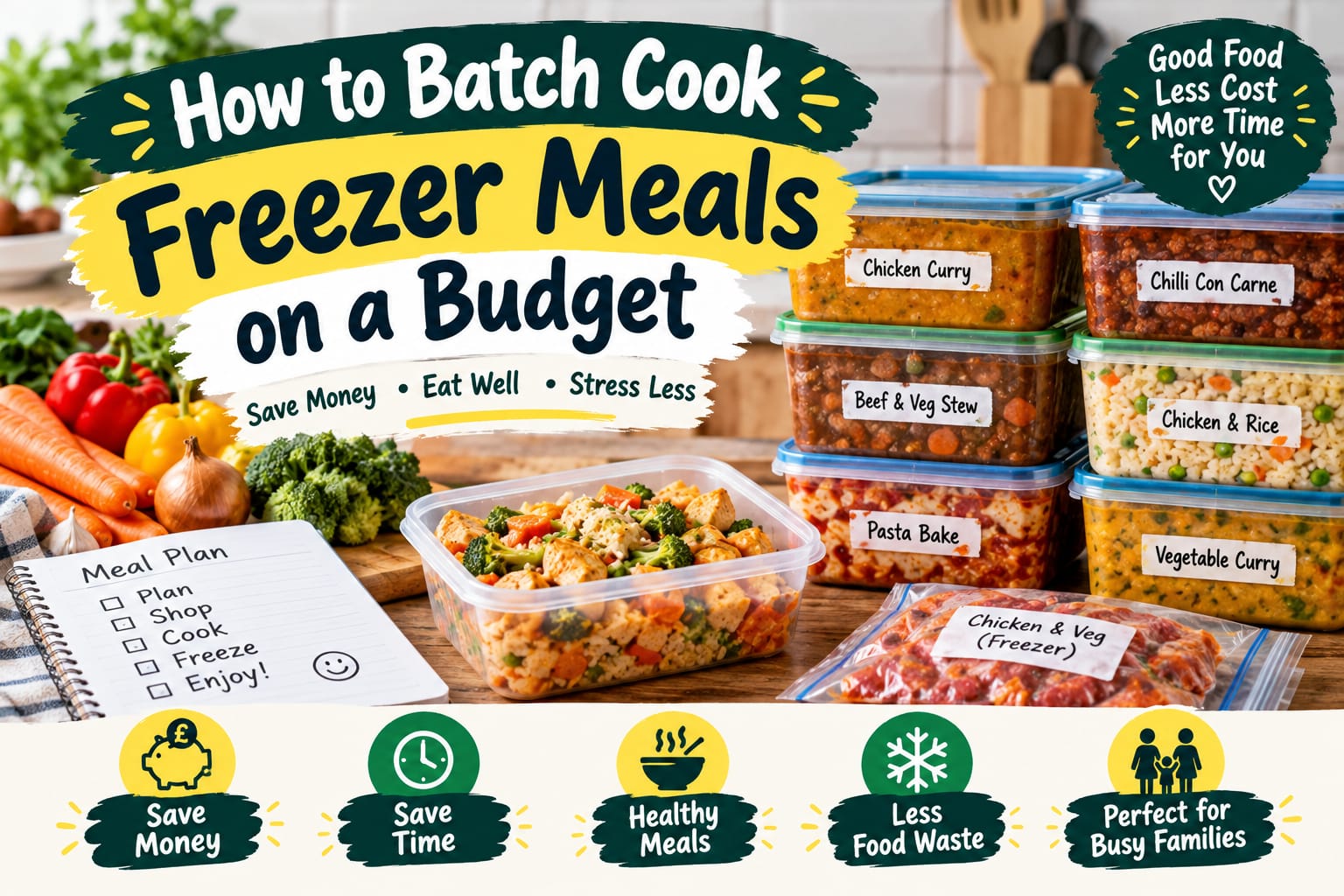How to Batch Cook Freezer Meals on a Budget