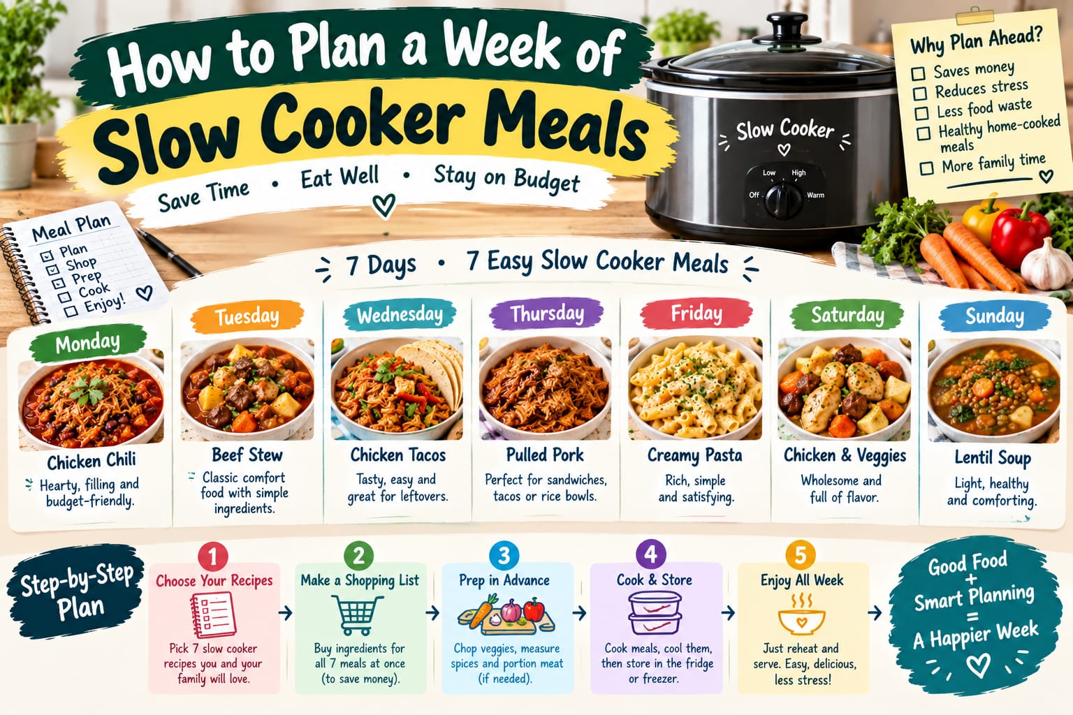 How to Plan a Week of Slow Cooker Meals