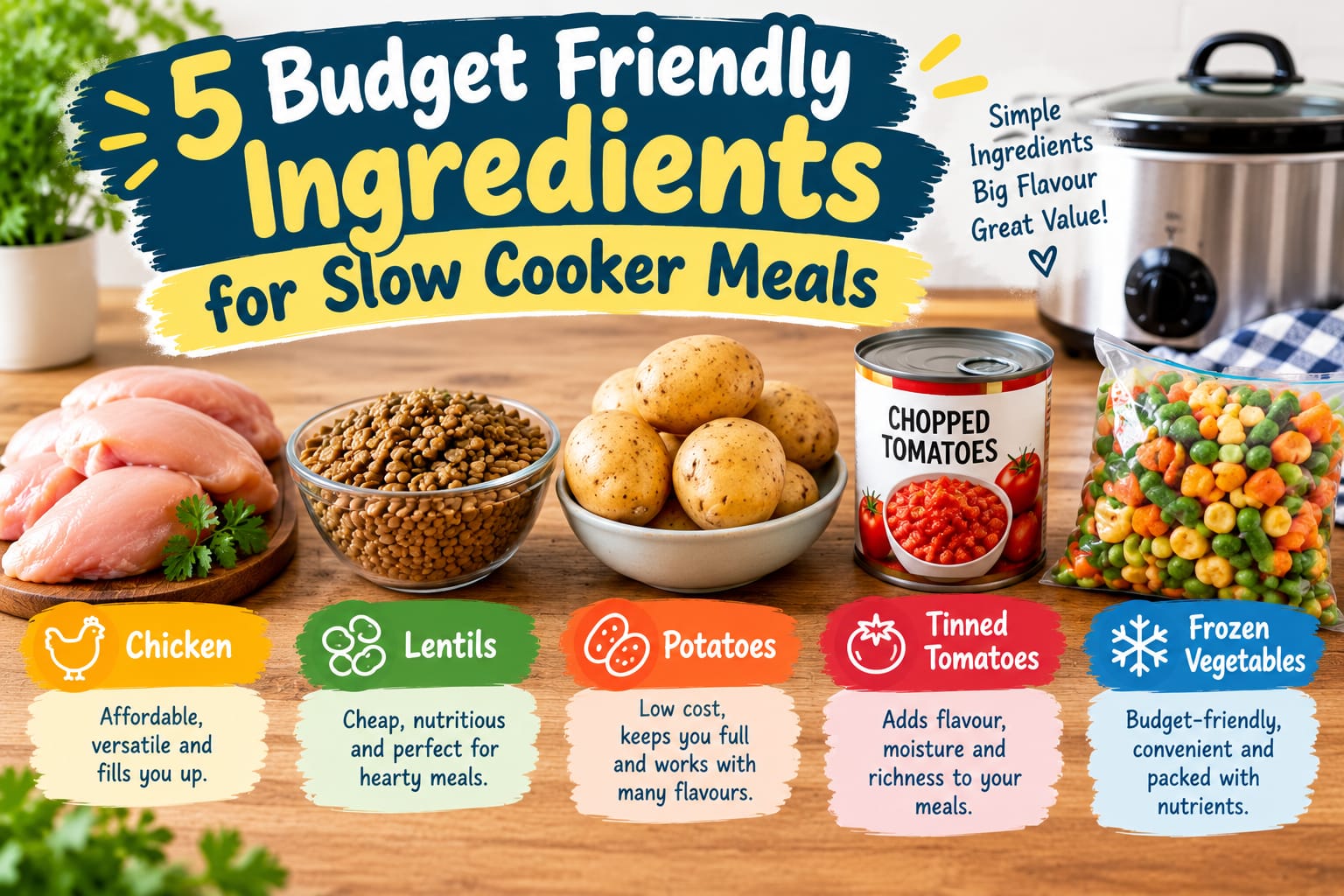 5 Budget-Friendly Ingredients for Slow Cooker Meals
